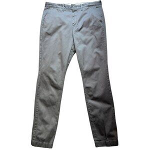J.Crew Mens Trade Mark 770 Straight Chino Pants Flat Front Stretch Sz 34x34 Gray